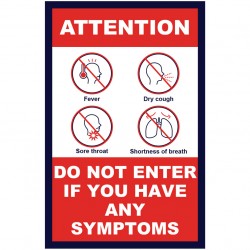 Covid 19 A Frame Signs / Sidewalk Signs - Attention Do Not Enter If you Have Symptoms