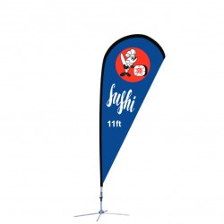 Teardrop Flag Large 11Ft. – Print and Stand Teardrop Flag Large 11Ft. – Print and Stand